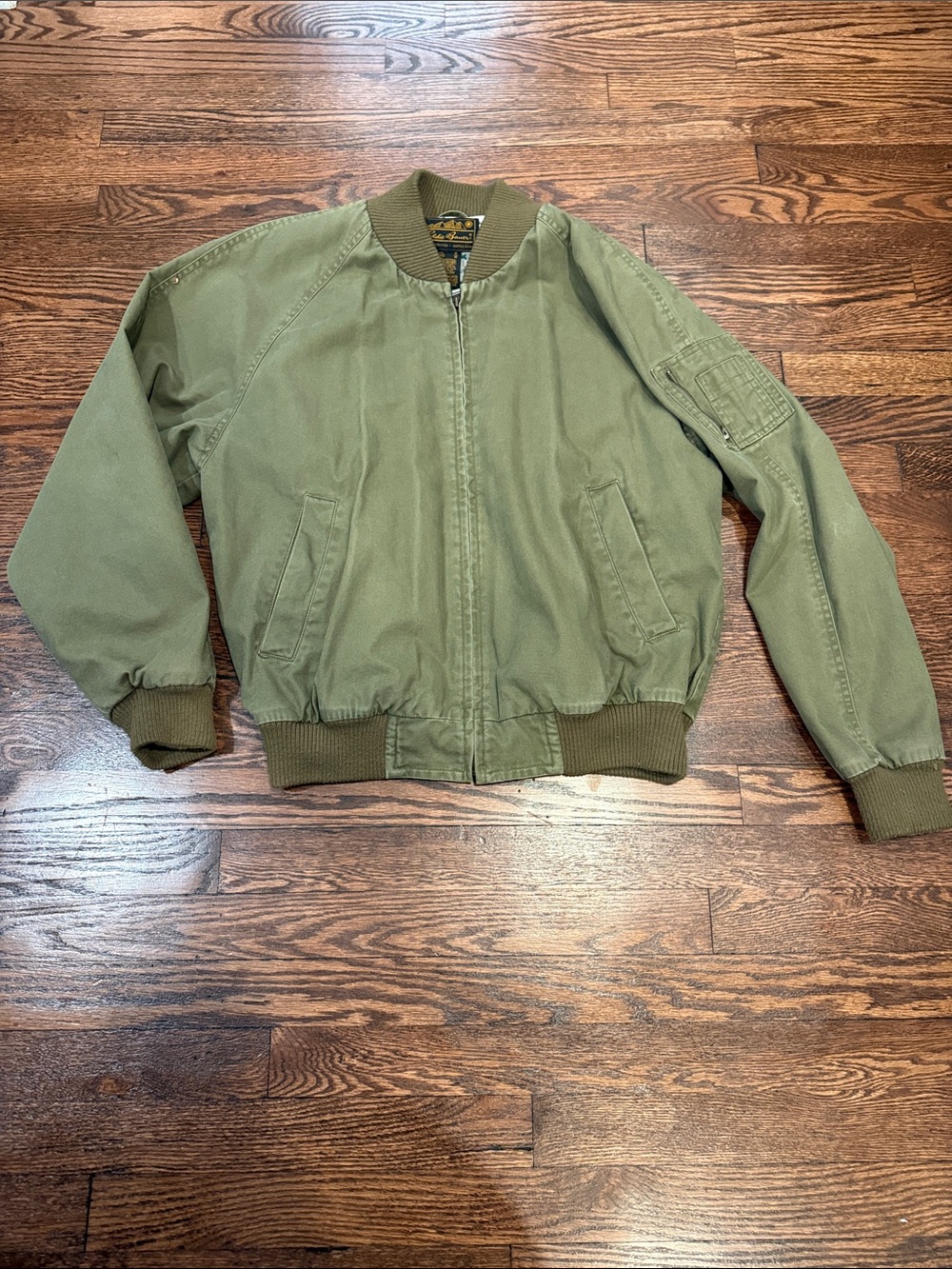 Vintage Eddie Bauer Olive Green Bomber Jacket